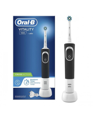 Cepillo dental electrico braun oral b vitality 100 crossaction negro