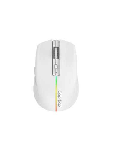 Mouse raton coolbox gaming  w01 blanco 1600 dpi inalambrico recargable