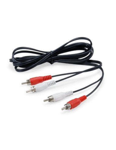 Cable 2x rca equip 2.5m - macho -  macho - negro