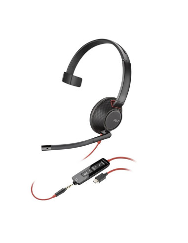 Auricular poly blackwire 5210 usb tipo c negro