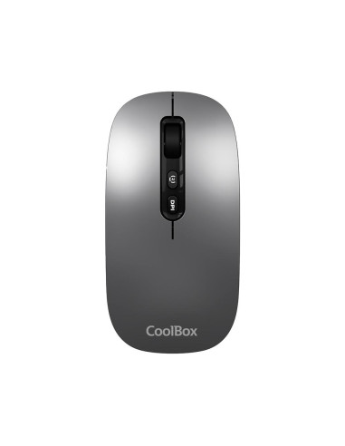 Mouse raton coolbox ia w02 gris 1600 dpi inalambrico rf+bt