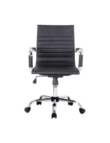 Silla de oficina equip 651002 negra ergonomica respaldo medio