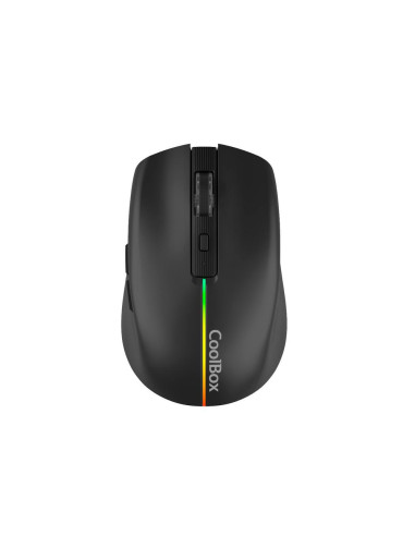 Mouse raton coolbox gaming  w01 negro 1600 dpi inalambrico recargable