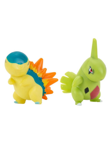 Pack de 2 figuras jazwares pokemon batalla cyndaquil & larvitar 5 cm