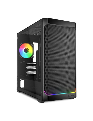 Caja ordenador gaming sharkoon mk4w rgb matx cristal templado negro