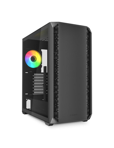 Caja ordenador gaming sharkoon ak2 rgb atx cristal templado negro