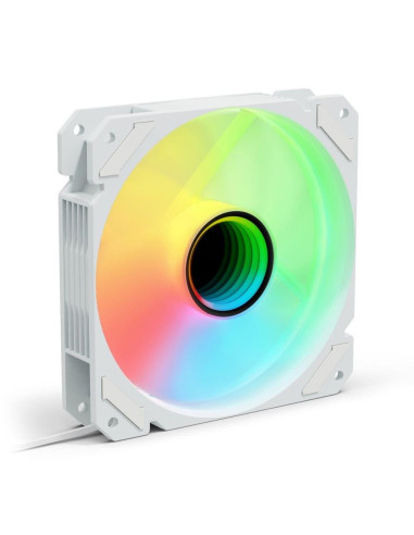 Ventilador cpu sharkoon shark mirror pwm rgb 120mm blanco
