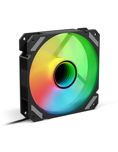 Ventilador cpu sharkoon mirror pwm rgb 120mm negro