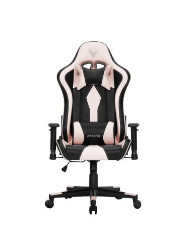 Silla gaming phoenix tournament negra - rosa