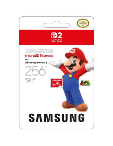 Tarjeta micro sd express samsung 256gb para nintendo switch 2