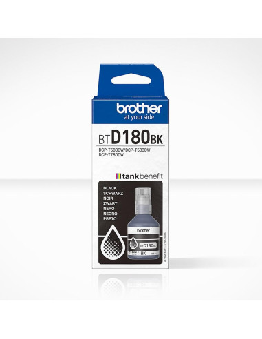 Botella tinta brother btd180bk negra 5000 paginas