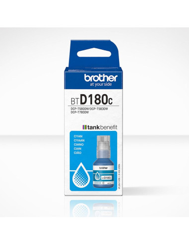 Botella tinta brother btd180c cian 5000 paginas