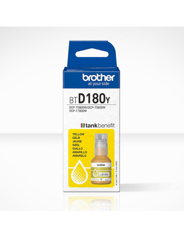 Botella tinta brother btd180y amarilla 5000 paginas