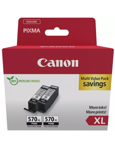 Pack cartucho tinta canon pgi - 570xl negro 2 uds