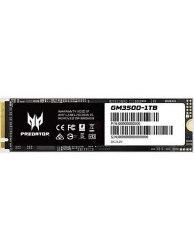 Disco duro interno ssd acer predator gm3500 1tb m.2 pcie