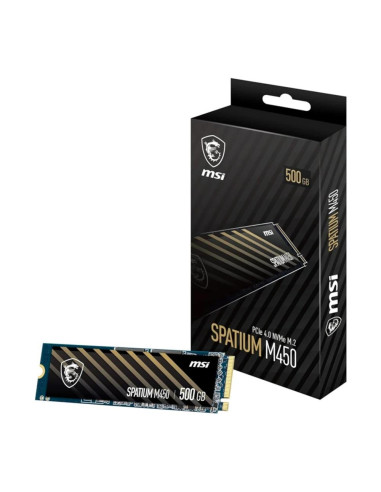 Disco duro interno solido ssd msi spatium m450 500gb m.2 nvme pcie4