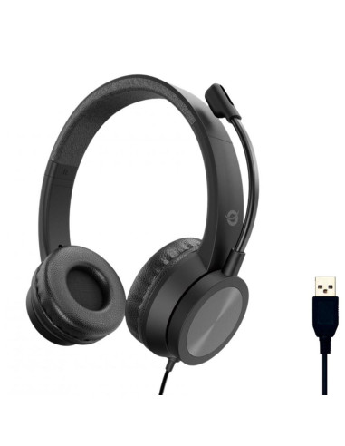 Auriculares conceptronic polona05b usb negro