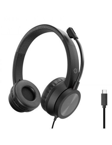 Auriculares conceptronic polona05bc usb - c negro