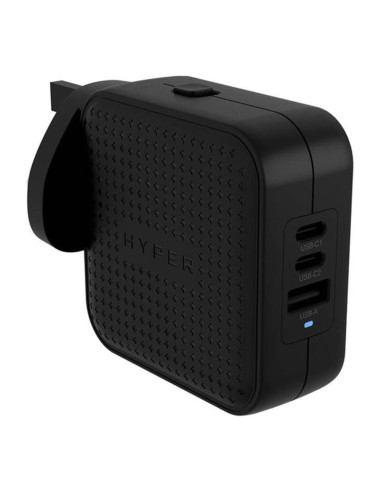 Cargadpr de pared targus hyperjuice 70w 2x usb tipo c 1x usb tipo a negro