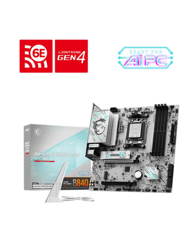 Placa base msi am5 b840m gaming plus wifi6e ddr5 matx