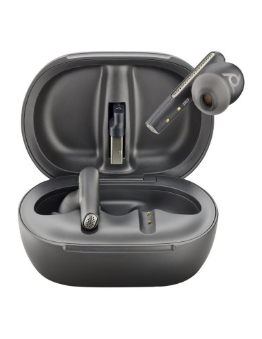Estuche de carga auriculares poly voyager free 60+ uc inalambrico negro