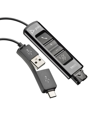 Adaptador qd a usb tipo a - usb tipo c poly da75 15cm -  negro