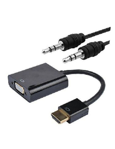 Conversor nanocable hdmi a vga 0.15cm negro