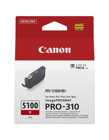 Cartucho tinta canon pfi - 5100 rojo