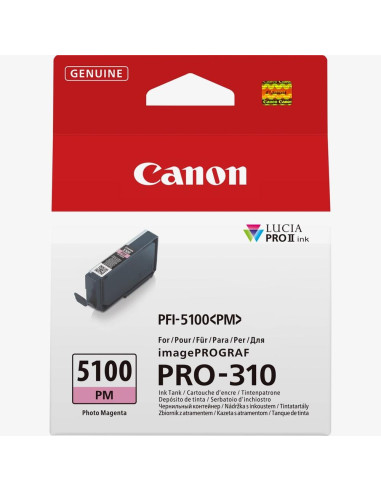 Cartucho tinta canon pfi - 5100pm magenta photo