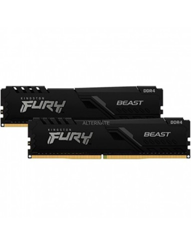 Memoria ram ddr4 32gb 2x16gb kingston - 3600mhz - pc4 - 28800 - fury beast negro - cl 18 - 1.35v