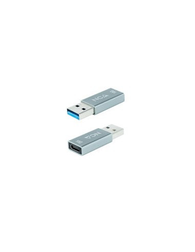 Adaptador usb tipo c a usb tipo a nanocable negro - hembra -  macho gen2 10gbps