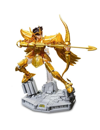 Figura pantasy saint seiya sagittarius the gold archer set construccion 47cm