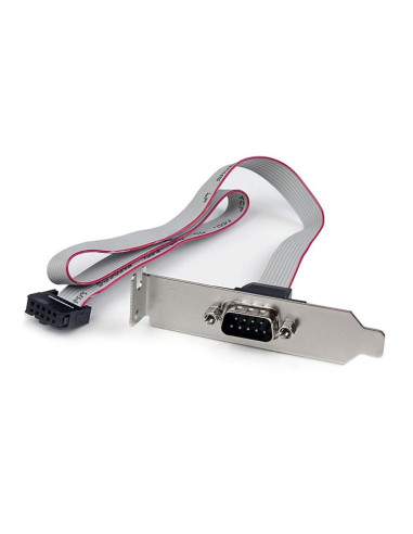 Adaptador startech header cabezal bracket serie serial rs232 a idc placa base perfil bajo 40cm