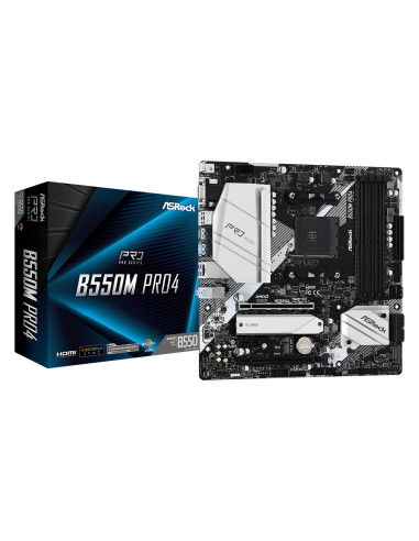 Placa base asrock am4 b550m pro4 m - atx - 4xddr4 - 6xsata6 - 2xusb 3.2 - 2xusb 2.0 90 - mxbdk0 - a0uayz