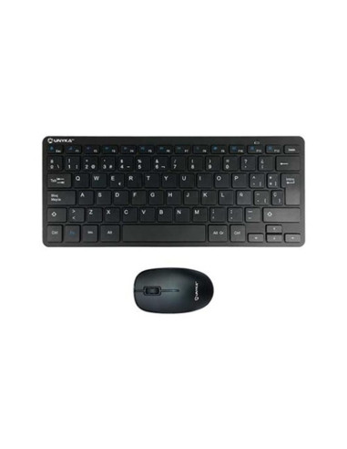 Kit teclado + raton unykach mk288 inalambrico negro