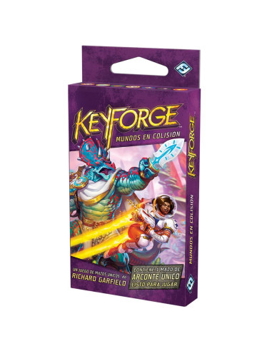 Juego de mesa keyforge mundos en colision mazo pegi 14