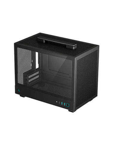 Caja ordenador gaming deepcool ch160 mitx cristal templado negro