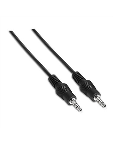 Cable audio estereo jack 3.5mm nanocable 1.5m negro -  macho - macho