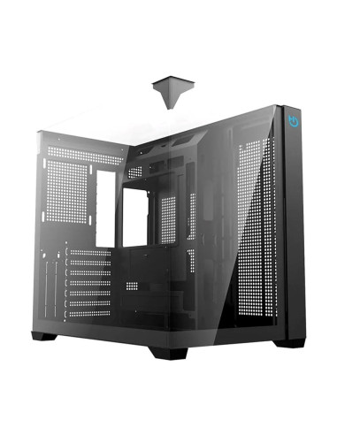 Caja ordenador gaming hiditec atx sky cristal templado negro