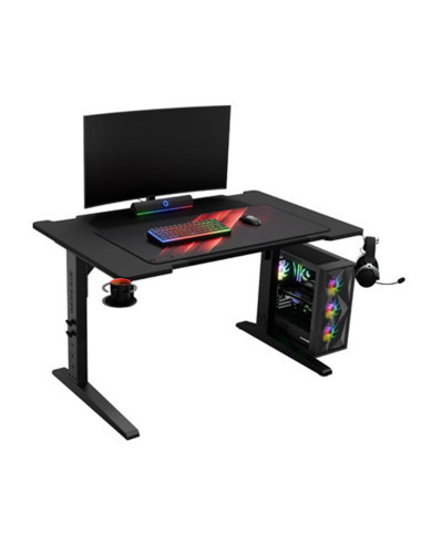 Mesa gaming genesis holm modular 120 rgb negro 120x75 cm
