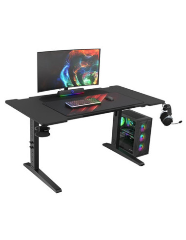 Mesa gaming genesis holm modular 140 rgb negro 140x75 cm
