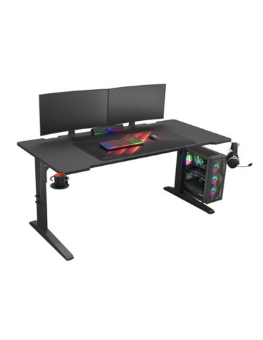 Mesa gaming genesis holm modular 160 rgb negro 160x75 cm
