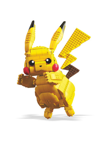 Figura mattel mega construx build pokemon jumbo pikachu 825 pcs