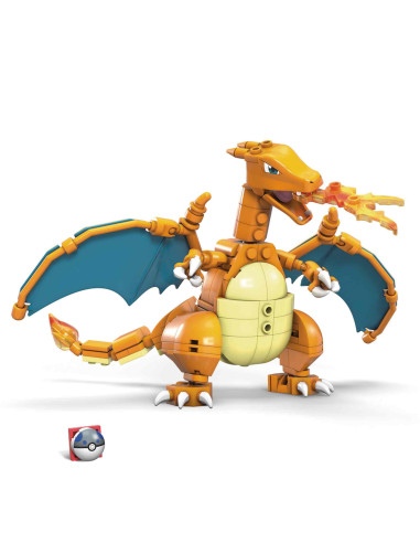 Figura mattel mega construx build pokemon charizard 222 pcs