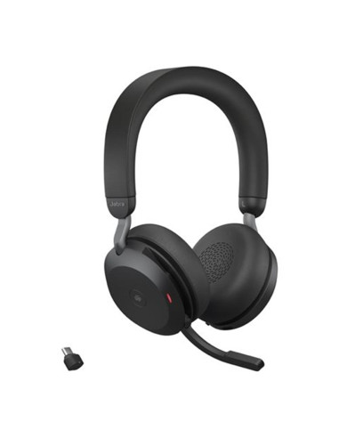 Auriculares jabra evolve2 75 ms stereo inalambrico negro