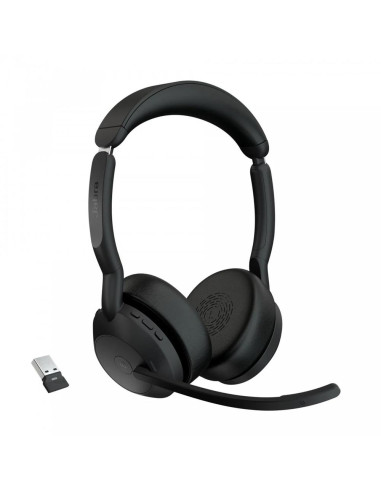 Auriculares jabra evolve2 55 ms stereo inalambrico negro