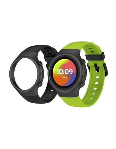 Smartwatch spc smartee 4g junior 1.2 pulgadas verde + funda negra