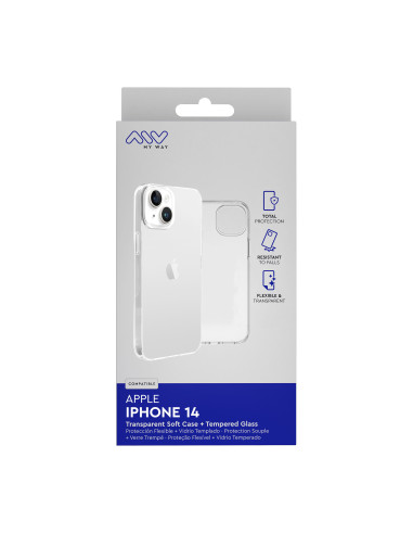Carcasa myway para apple iphone 14 transparente