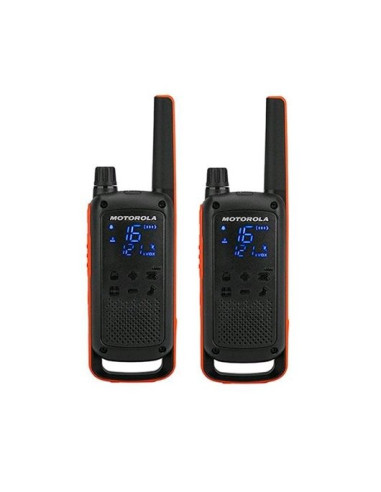 Walkie talkie motorola tlkr - t82  negro packs 2 pmr446 -  10km -  16 canales -  clip cinturon