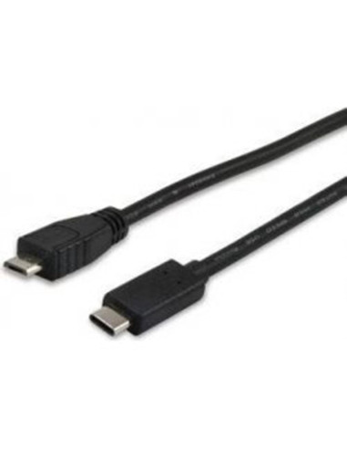 Cable usb tipo c a micro usb tipo b equip 1m -  macho - macho -  negro